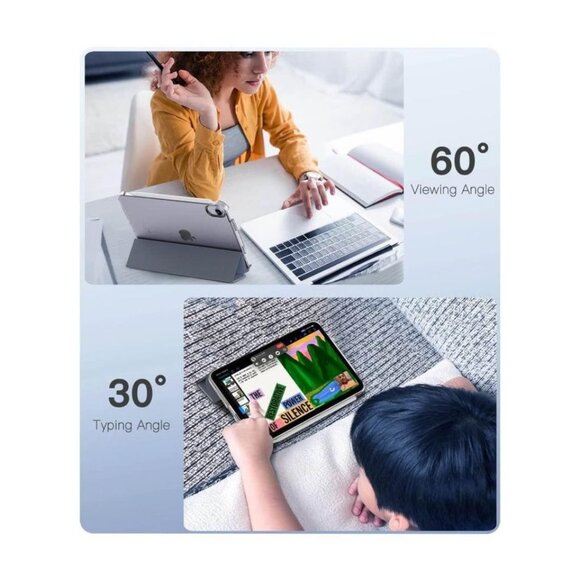 iPad Mini 6th Generation, iPad Mini 6 CASE (8.3-inch, 2021) Gray Purple TiMOVO - Picture 5 of 7